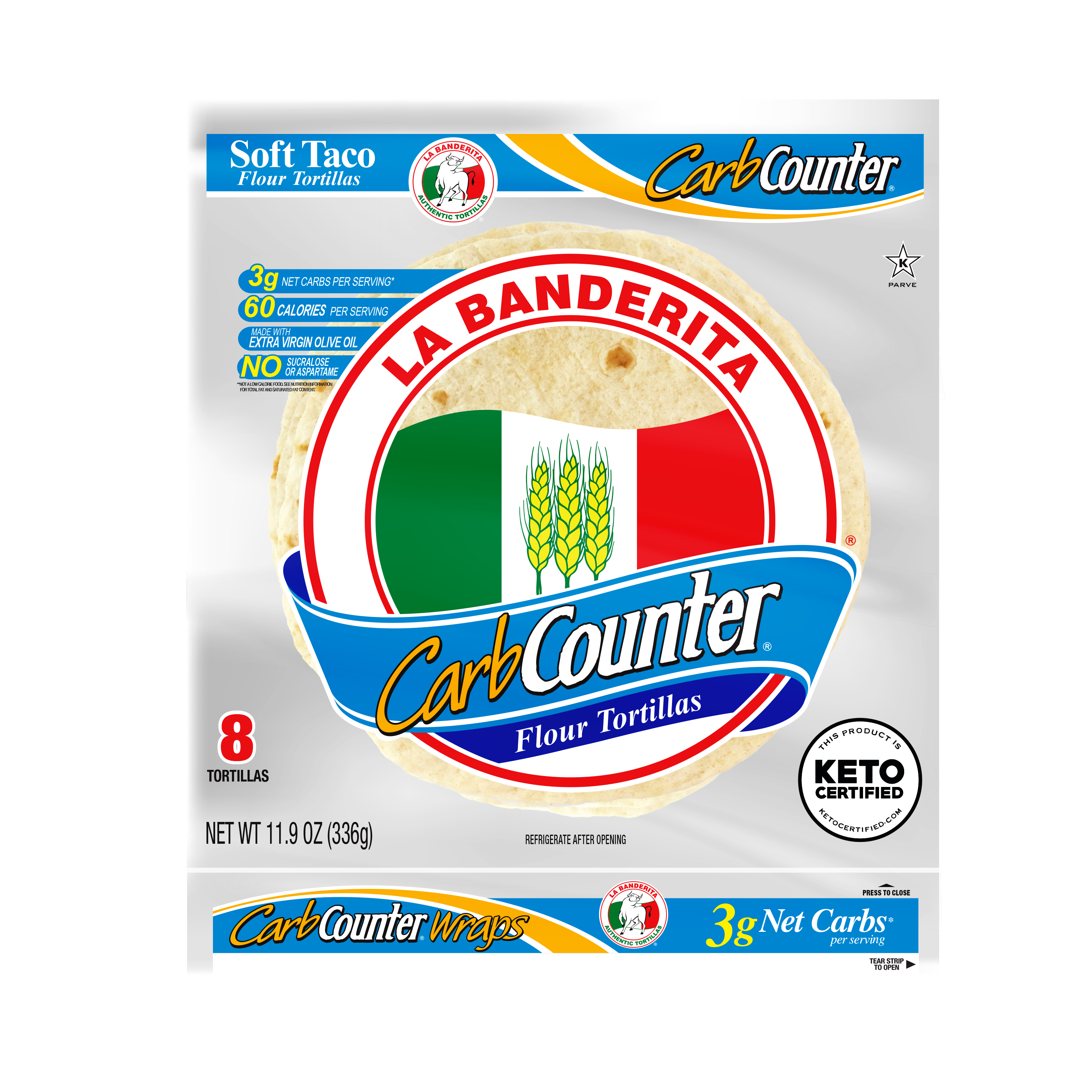 carb counter flour soft taco tortillas